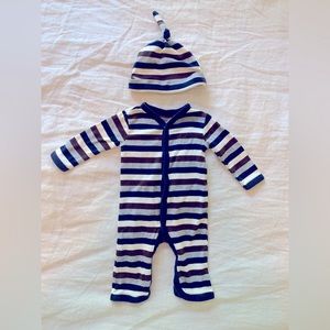 Burts Bees Organic Cotton Onesie with Hat (0-3m)